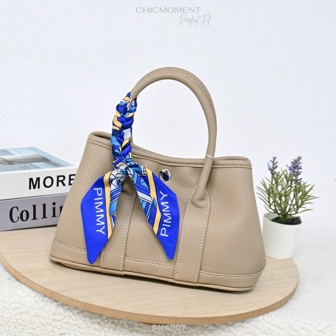 PM-6008 สีเอทูป ราคาส่ง450ปลีก550บาท กระเป๋าสะพายวัสดุ Premium PU Leather ไซซ์31ซม